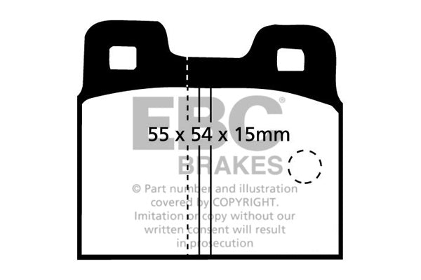 Pastiglie Freno EBC Ultimax DP218 per Alfa Romeo Giulietta (116), Alfa Romeo Alfetta e altre