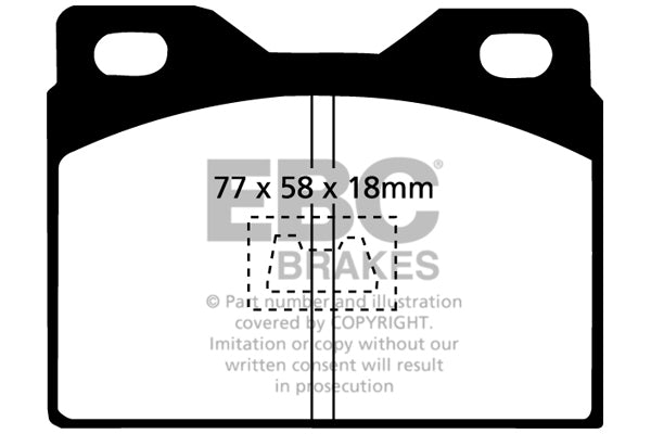Pastiglie Freno EBC Ultimax DP220/2 per Audi 100, Porsche 924 e altre