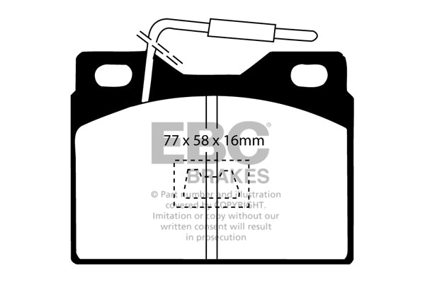 Pastiglie Freno EBC Ultimax DP220/8 per Peugeot 104