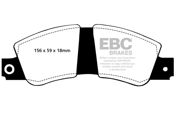 Pastiglie Freno EBC Ultimax DP267 per Renault Trafic, Fiat 130 e altre