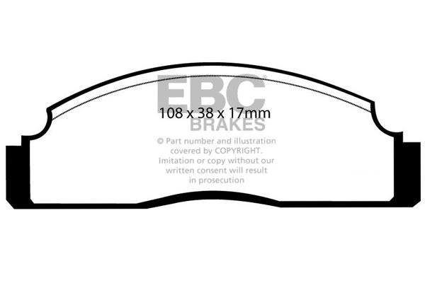 Pastiglie Freno EBC Ultimax DP270 per Ford Fiesta (Mk1)