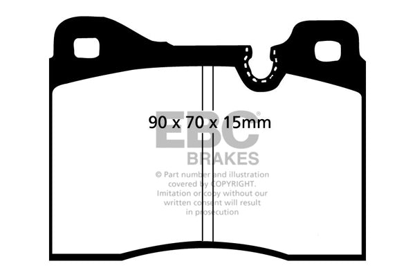 Pastiglie Freno EBC Ultimax DP282 per BMW Serie 5 (E12), BMW Serie 6 (E24) e altre