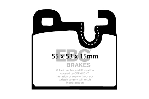 Pastiglie Freno EBC Ultimax DP283 per BMW Serie 5 (E12)