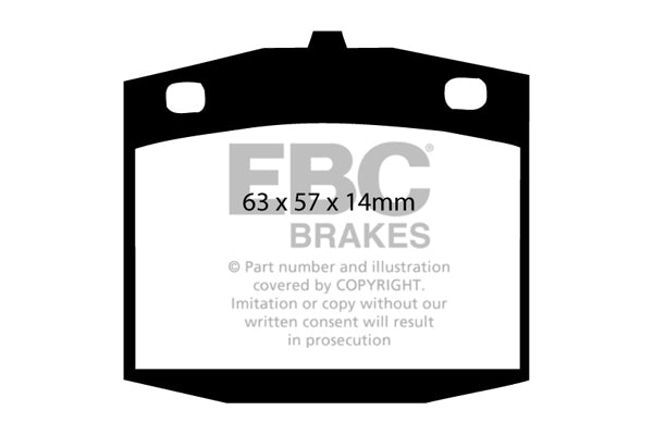 Pastiglie Freno EBC Ultimax DP286 per Nissan Sunny, Datsun Sunny e altre
