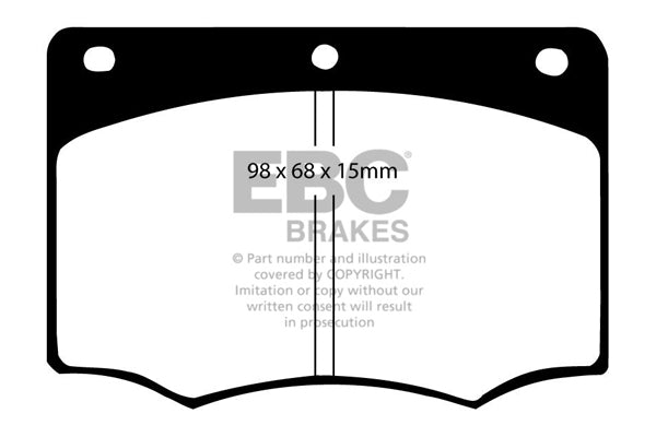 Pastiglie Freno EBC Ultimax DP296 per Ford Granada, Ford Cortina (Mk3) e altre