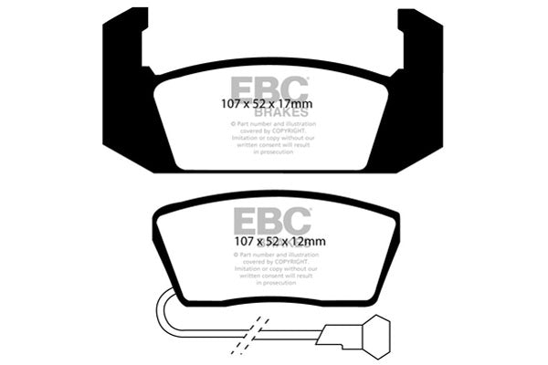 Pastiglie Freno EBC Ultimax DP316 per Rover P6, Ford Zephyr e altre