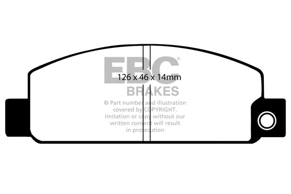Pastiglie Freno EBC Ultimax DP318 per Mazda 929 e Mazda RX4