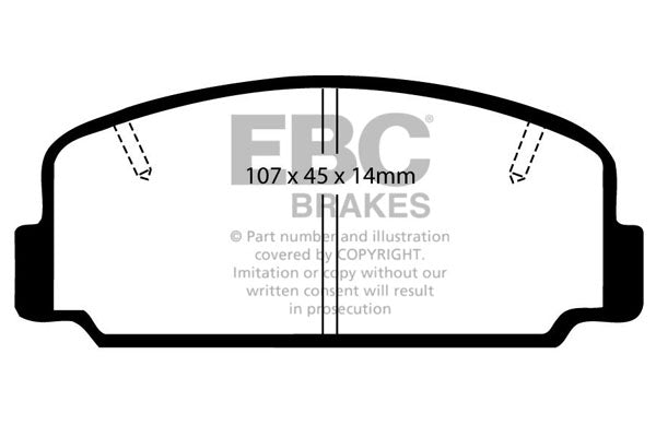 Pastiglie Freno EBC Ultimax DP323 per Toyota Corolla, Toyota Carina e altre