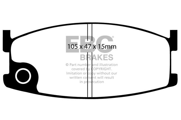 Pastiglie Freno EBC Ultimax DP326 per Mazda 626 Montrose