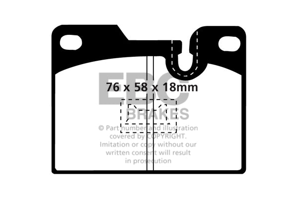 Pastiglie Freno EBC Bluestuff NDX DP5346NDX per Porsche 944, Porsche 928 e altre