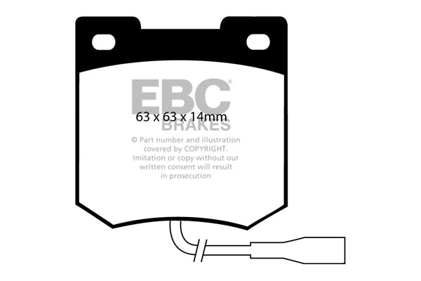 Pastiglie Freno EBC Ultimax DP353 per Talbot Sunbeam e Talbot Avenger