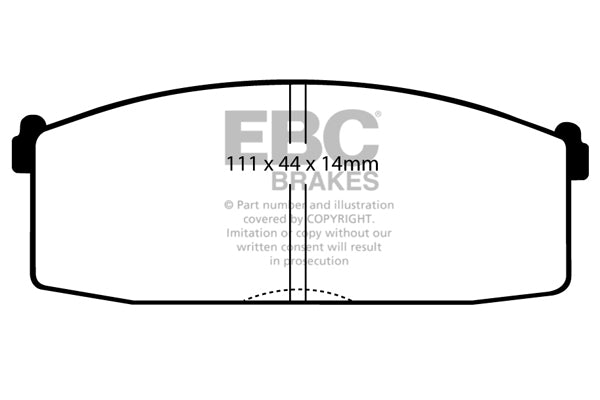 Pastiglie Freno EBC Ultimax DP365 per Nissan Bluebird, Nissan Laurel e altre