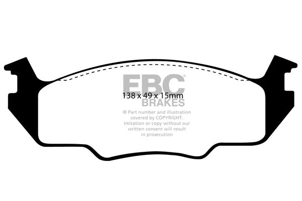 Pastiglie Freno EBC Greenstuff DP2366 per Volkswagen Passat, Volkswagen Scirocco e altre