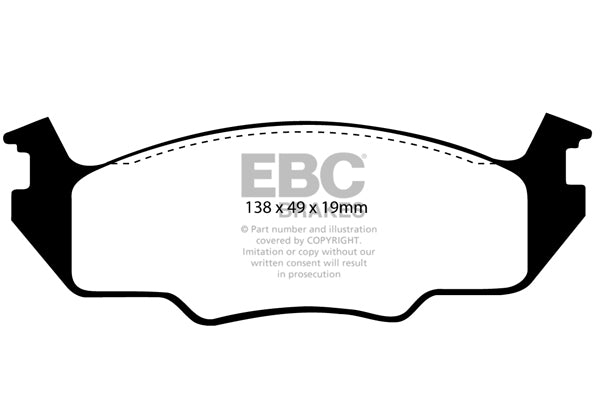 Pastiglie Freno EBC Ultimax DP366/2 per Volkswagen Passat, Volkswagen Golf (Mk1) e altre