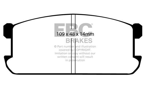 Pastiglie Freno EBC Ultimax DP383 per Mitsubishi Lancer, Mitsubishi Sigma e altre