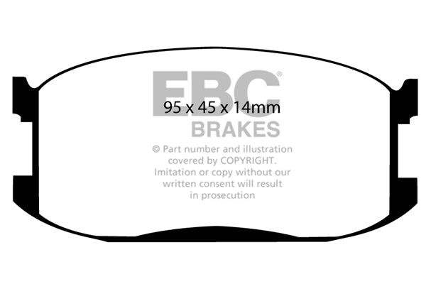 Pastiglie Freno EBC Ultimax DP387 per Mazda 323 e Isuzu Gemini