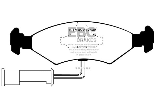 Pastiglie Freno EBC Greenstuff DP2389 per Ford Escort (Mk3), Ford Sierra e altre