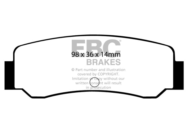 Pastiglie Freno EBC Ultimax DP392 per Mitsubishi Lancer e Toyota Corolla
