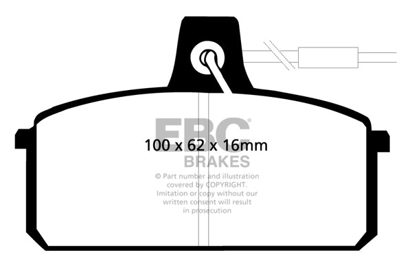 Pastiglie Freno EBC Ultimax DP410 per Seat Ibiza (021A), Suzuki Jeep e altre