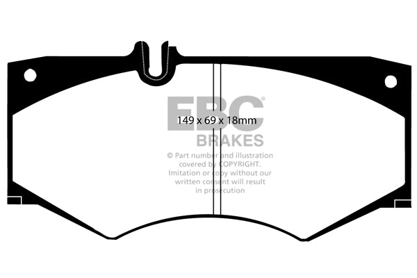 Pastiglie Freno EBC Ultimax DP413 per Mercedes-Benz G-Wagon (W463), Mercedes-Benz Transporter (BM) e altre