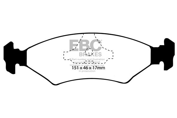 Pastiglie Freno EBC Redstuff DP3415C per Ferrari Mondial, TVR S e altre