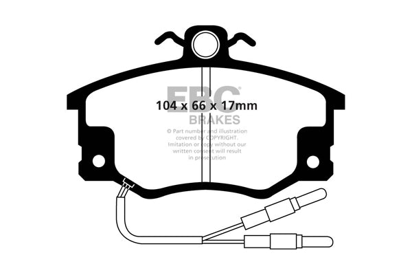 Pastiglie Freno EBC Ultimax DP420/4 per Lancia Delta e Lancia Prisma