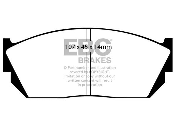 Pastiglie Freno EBC Ultimax DP432 per Honda Civic (3rd Gen), Honda Accord e altre