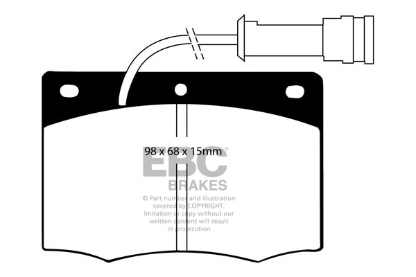 Pastiglie Freno EBC Ultimax DP437 per Ford Granada