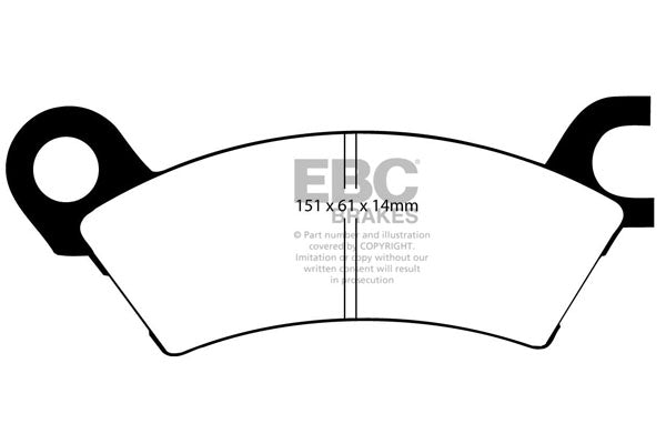 Pastiglie Freno EBC Ultimax DP441 per Mazda 929