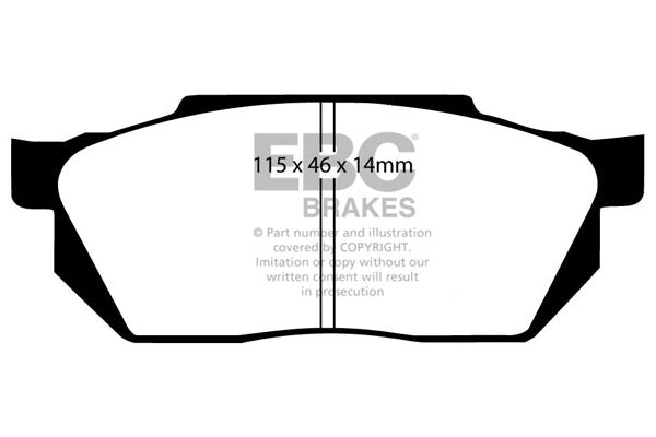 Pastiglie Freno EBC Ultimax DP450 per Honda Civic (4th Gen)