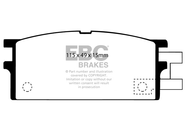 Pastiglie Freno EBC Ultimax DP454 per Vauxhall KB Pick Ups