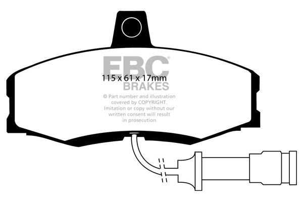 Pastiglie Freno EBC Ultimax DP455 per Ford Sierra