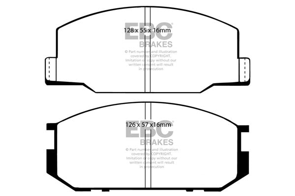 Pastiglie Freno EBC Yellowstuff DP4456R per Lotus Esprit, Toyota Celica e altre