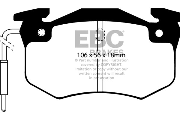 Pastiglie Freno EBC Ultimax DP458 per Citroen BX, Renault Alpine e altre
