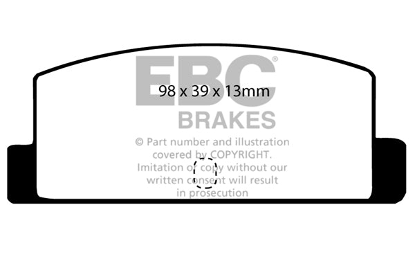Pastiglie Freno EBC Ultimax DP466 per Mazda RX7 e Isuzu Piazza