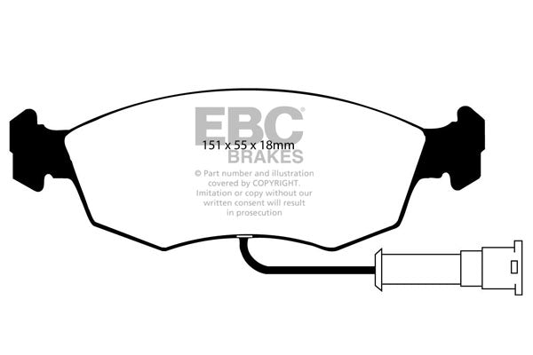 Pastiglie Freno EBC Ultimax DP473 per Ford Granada, Ford Sierra e altre