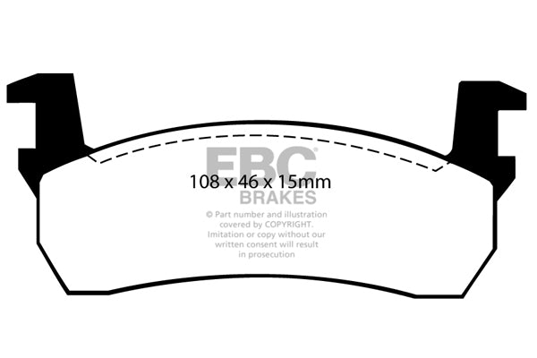 Pastiglie Freno EBC Ultimax DP484 per Nissan Micra (K10)