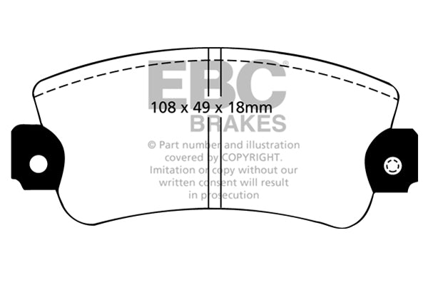Pastiglie Freno EBC Ultimax DP485 per Fiat Uno, Fiat Panda e altre