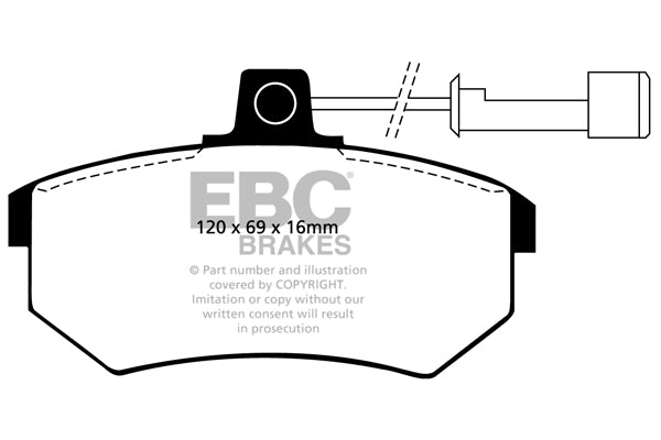 Pastiglie Freno EBC Ultimax DP486/2 per DR DR5, Audi 90 e altre