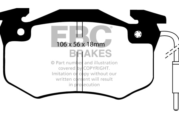 Pastiglie Freno EBC Ultimax DP489 per Renault 9, Renault 18 e altre