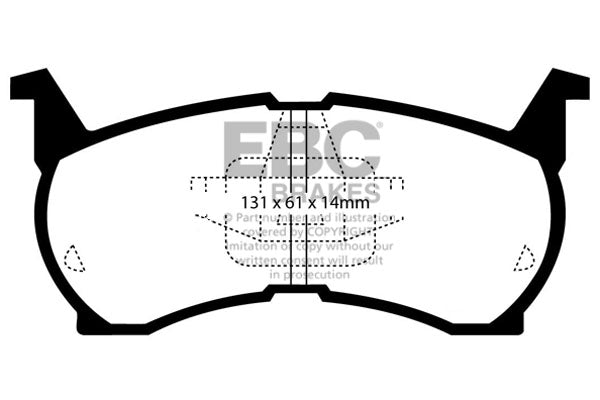 Pastiglie Freno EBC Ultimax DP490 per Mazda 626 e Mazda Capella