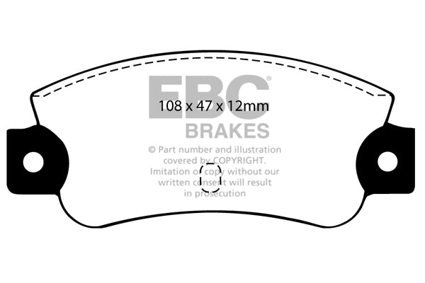 Pastiglie Freno EBC Ultimax DP501 per Fiat Croma, Lancia Thema e altre