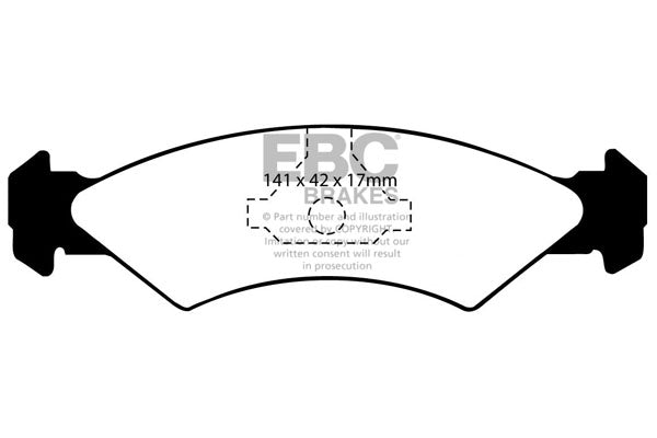 Pastiglie Freno EBC Yellowstuff DP4512R per Ford Fiesta (Mk2)