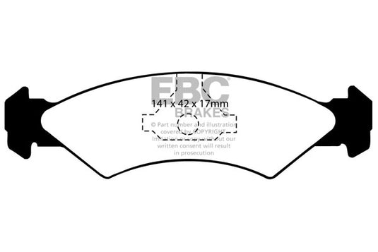 Pastiglie Freno EBC Yellowstuff DP4512R per Ford Fiesta (Mk2)