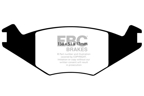 Pastiglie Freno EBC Greenstuff DP2515 per Volkswagen Golf (Mk2), Volkswagen Polo (86C) e altre