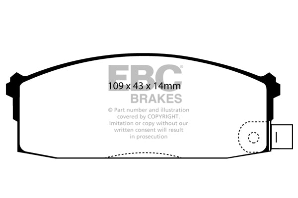 Pastiglie Freno EBC Ultimax DP526 per Nissan Stanza