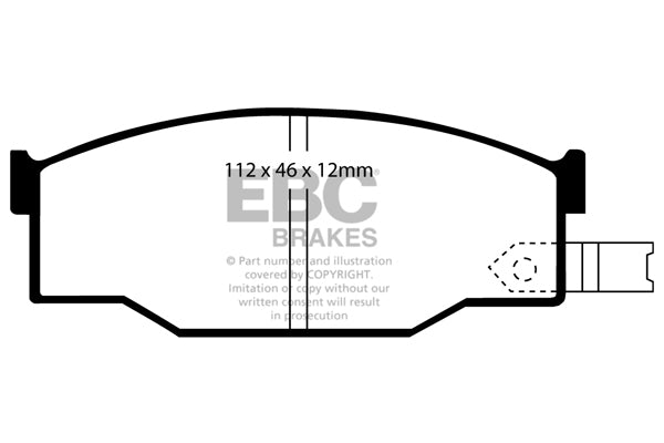 Pastiglie Freno EBC Ultimax DP531 per Isuzu Gemini e Isuzu Piazza