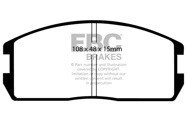 Pastiglie Freno EBC Ultimax DP537 per Mitsubishi Colt, Mitsubishi Lancer e altre
