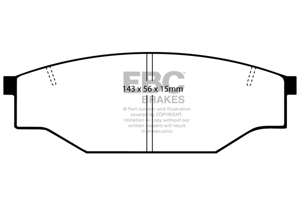 Pastiglie Freno EBC Ultimax DP539 per Toyota Hi-Ace, Toyota Hi-Lux e altre
