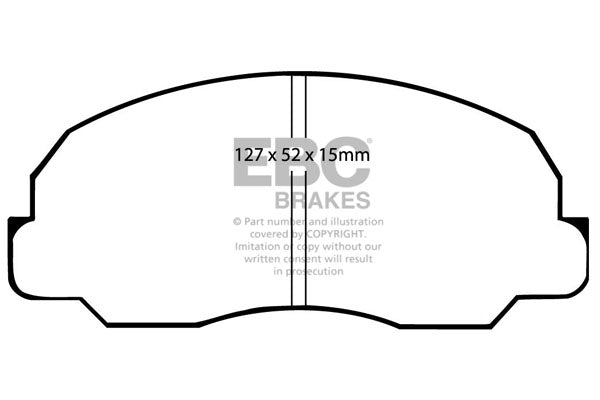 Pastiglie Freno EBC Ultimax DP541 per Daihatsu Fourtrak, Daihatsu Rugger e altre